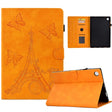 For Lenovo Tab M10 Plus 3rd Gen Tower Embossed Leather Smart Tablet Case(Khaki) - Lenovo by PMC TechLife | Online Shopping South Africa | PMC TechLife | Buy Now Pay Later Mobicred