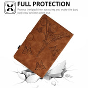 For Lenovo Tab P11 Tower Embossed Leather Smart Tablet Case(Brown)
