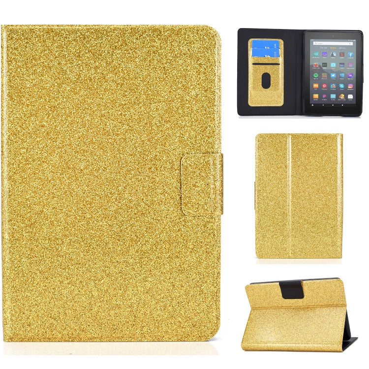 For Amazon Kindle Youth Version 2022 Varnish Glitter Powder Smart Leather Tablet Case(Yellow) - Amazon by PMC TechLife | Online Shopping South Africa | PMC TechLife | Buy Now Pay Later Mobicred