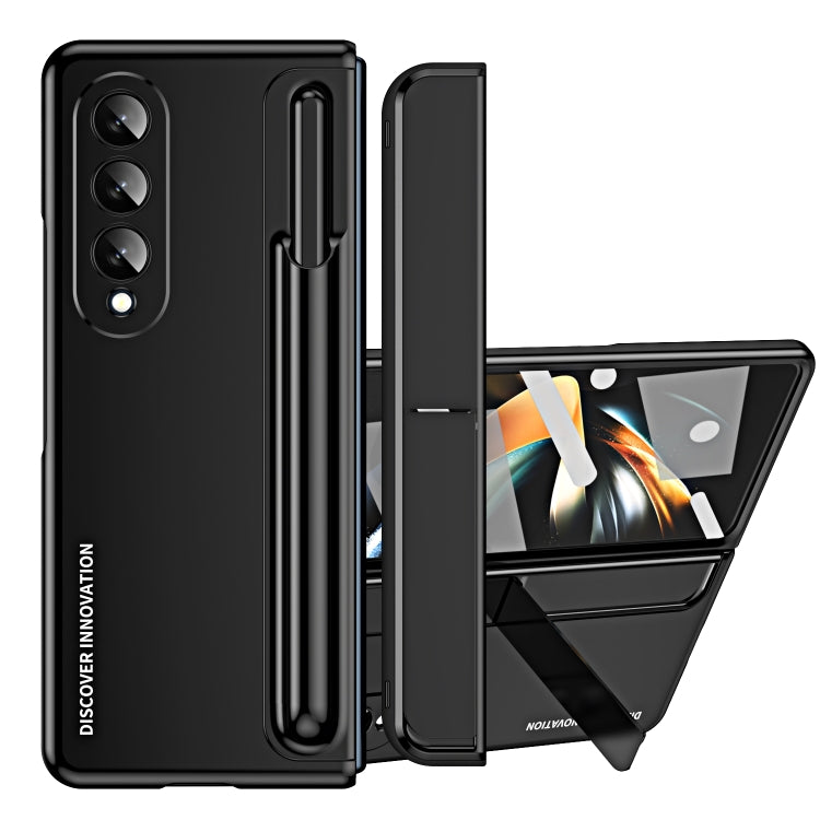For Samsung Galaxy Z Fold4 2 in 1 Detachable PC Folding Phone Case with Holder & Pen Slot(Black) - Galaxy Z Fold4 5G Cases by PMC TechLife | Online Shopping South Africa | PMC TechLife