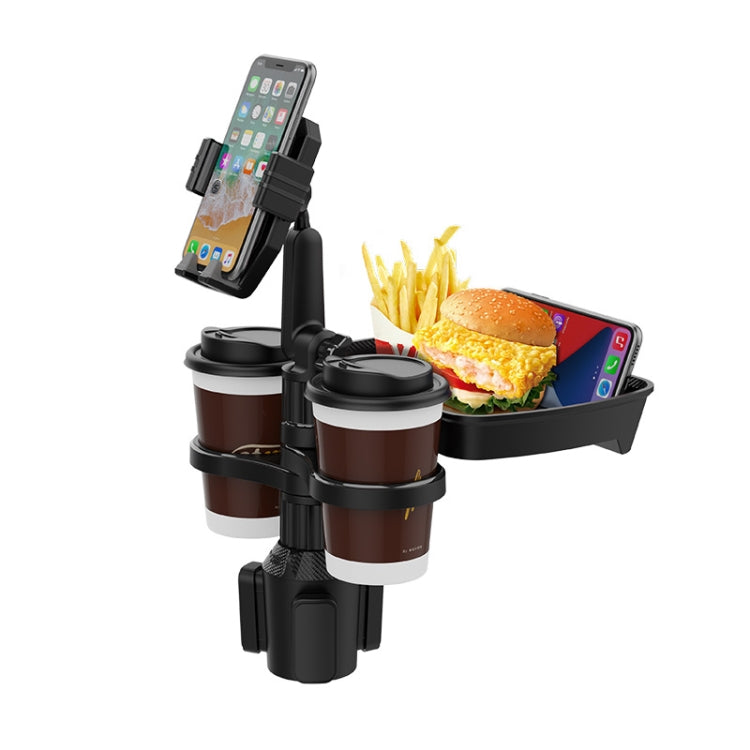B06 Car Drink Water Cup Mobile Phone Holder 360 Degree Rotating Dinner Plate(Grey) - Car Drink Holders by PMC TechLife | Online Shopping South Africa | PMC TechLife | Buy Now Pay Later Mobicred
