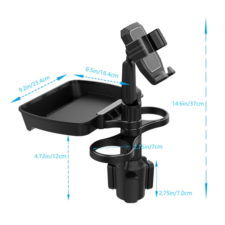 B10 Car Drink Water Cup Mobile Phone Holder 360 Degree Rotating Dinner Plate(Green)