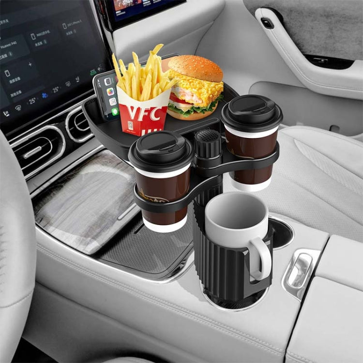 A09 Car Drink Water Cup Holder 360 Degree Rotating Dinner Plate(Black) - Car Drink Holders by PMC TechLife | Online Shopping South Africa | PMC TechLife | Buy Now Pay Later Mobicred