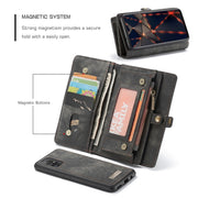For Galaxy A51 4G CaseMe-008 Detachable Multifunctional Horizontal Flip Leather Case with Card Slot & Holder & Zipper Wallet & Photo Frame(Black)
