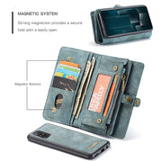 For Galaxy A51 4G CaseMe-008 Detachable Multifunctional Horizontal Flip Leather Case with Card Slot & Holder & Zipper Wallet & Photo Frame(Blue)