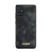 For Galaxy A71 4G CaseMe-008 Detachable Multifunctional Horizontal Flip Leather Case with Card Slot & Holder & Zipper Wallet & Photo Frame(Black)