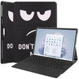 For Microsoft Surface Pro 9 Custer Painted 3-Fold Holder Leather Tablet Case(Big Eye Me) - Microsoft by PMC TechLife | Online Shopping South Africa | PMC TechLife | Buy Now Pay Later Mobicred