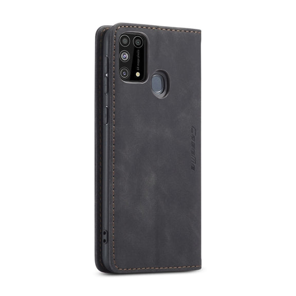 For Galaxy M31 CaseMe-013 Multifunctional Horizontal Flip Leather Case with Card Slot & Holder & Wallet(Black)