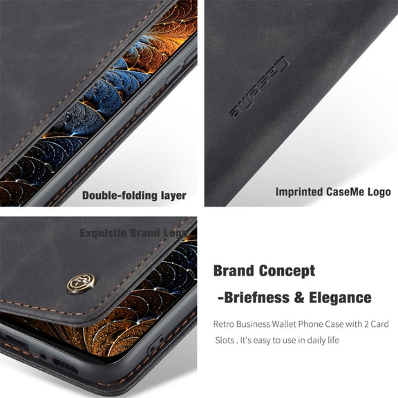 For Galaxy M31 CaseMe-013 Multifunctional Horizontal Flip Leather Case with Card Slot & Holder & Wallet(Black)