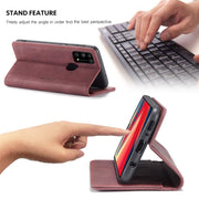 For Galaxy M31 CaseMe-013 Multifunctional Horizontal Flip Leather Case with Card Slot & Holder & Wallet(Wine Red)