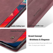 For Galaxy M31 CaseMe-013 Multifunctional Horizontal Flip Leather Case with Card Slot & Holder & Wallet(Wine Red)