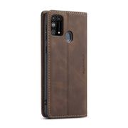 For Galaxy M31 CaseMe-013 Multifunctional Horizontal Flip Leather Case with Card Slot & Holder & Wallet(Coffee)