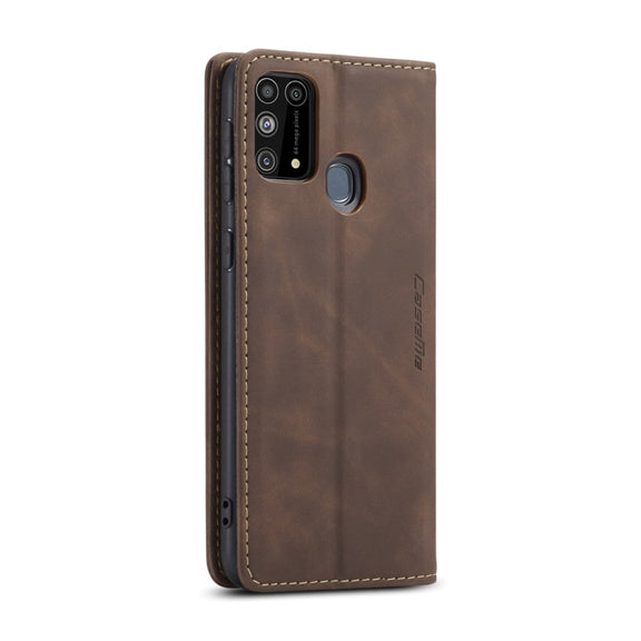 For Galaxy M31 CaseMe-013 Multifunctional Horizontal Flip Leather Case with Card Slot & Holder & Wallet(Coffee)