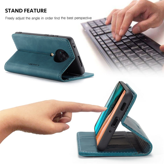 For Xiaomi Redmi K30 Pro CaseMe-013 Multifunctional Horizontal Flip Leather Case with Card Slot & Holder & Wallet(Blue)