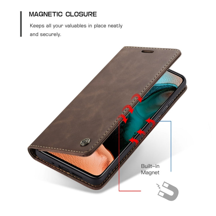 For Xiaomi Redmi K30 Pro CaseMe-013 Multifunctional Horizontal Flip Leather Case with Card Slot & Holder & Wallet(Coffee)