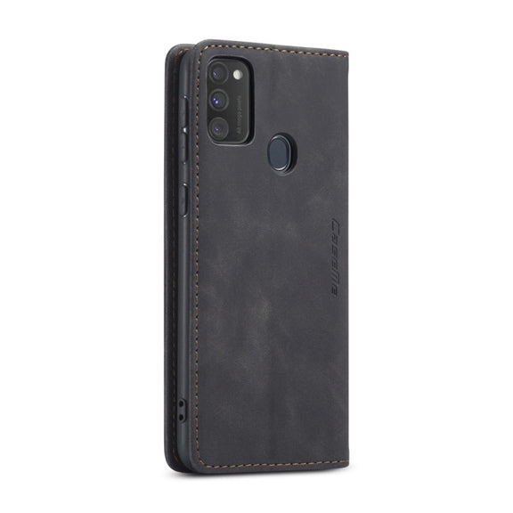 For Galaxy M30S / M21 CaseMe-013 Multifunctional Horizontal Flip Leather Case with Card Slot & Holder & Wallet(Black)