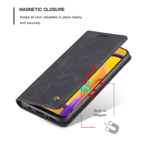 For Galaxy M30S / M21 CaseMe-013 Multifunctional Horizontal Flip Leather Case with Card Slot & Holder & Wallet(Black)