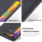 For Galaxy M30S / M21 CaseMe-013 Multifunctional Horizontal Flip Leather Case with Card Slot & Holder & Wallet(Black)