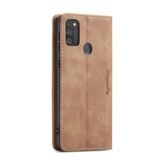 For Galaxy M30S / M21 CaseMe-013 Multifunctional Horizontal Flip Leather Case with Card Slot & Holder & Wallet(Brown)