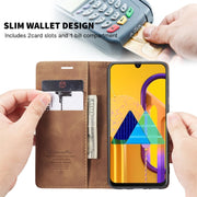 For Galaxy M30S / M21 CaseMe-013 Multifunctional Horizontal Flip Leather Case with Card Slot & Holder & Wallet(Brown)