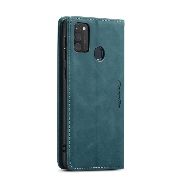 For Galaxy M30S / M21 CaseMe-013 Multifunctional Horizontal Flip Leather Case with Card Slot & Holder & Wallet(Blue)