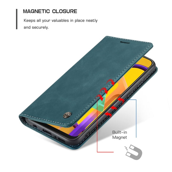 For Galaxy M30S / M21 CaseMe-013 Multifunctional Horizontal Flip Leather Case with Card Slot & Holder & Wallet(Blue)