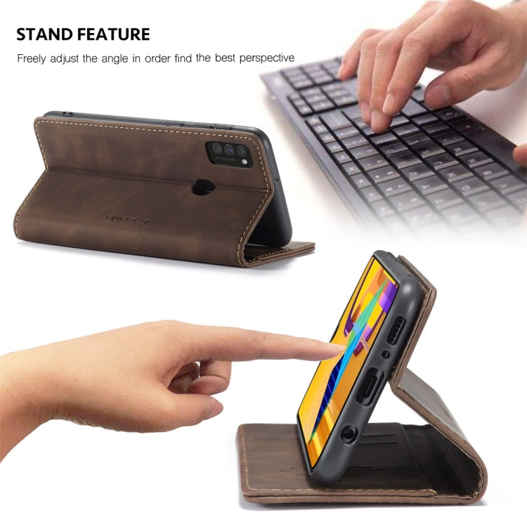 For Galaxy M30S / M21 CaseMe-013 Multifunctional Horizontal Flip Leather Case with Card Slot & Holder & Wallet(Coffee) - Galaxy Phone Cases by CaseMe | Online Shopping South Africa | PMC TechLife | Buy Now Pay Later Mobicred