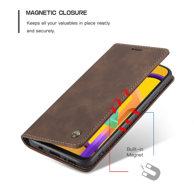 For Galaxy M30S / M21 CaseMe-013 Multifunctional Horizontal Flip Leather Case with Card Slot & Holder & Wallet(Coffee) - Galaxy Phone Cases by CaseMe | Online Shopping South Africa | PMC TechLife | Buy Now Pay Later Mobicred