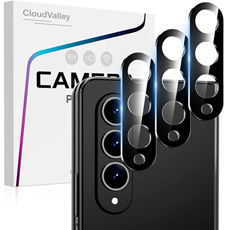 For Samsung Galaxy Z Fold4 5G / Galaxy W23 Integrated Rear Camera Lens Tempered Glass Film(Black) - Galaxy Tempered Glass by PMC TechLife | Online Shopping South Africa | PMC TechLife