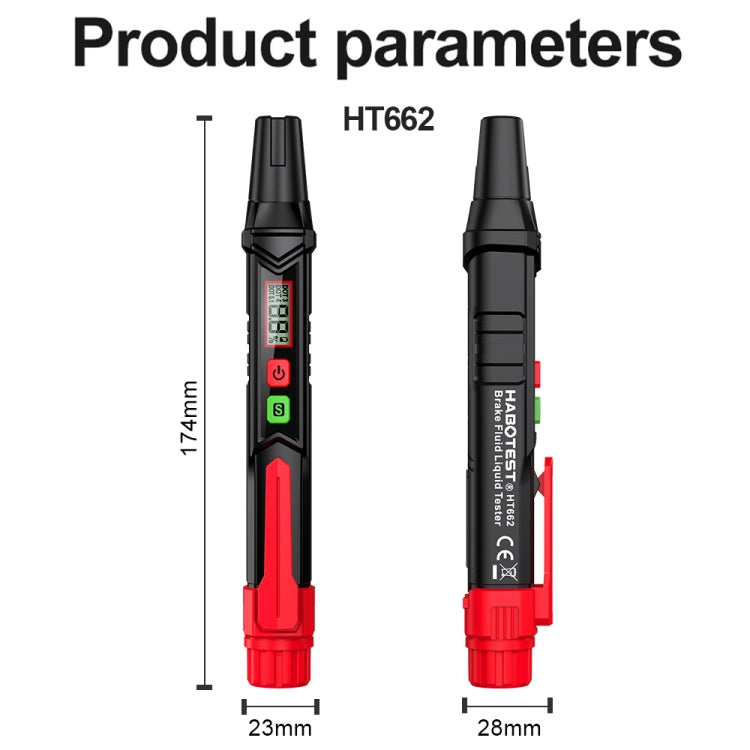 HABOTEST HT662 Car Motorcycle Brake Fluid Test Pen - Electronic Test by HABOTEST | Online Shopping South Africa | PMC TechLife | Buy Now Pay Later Mobicred