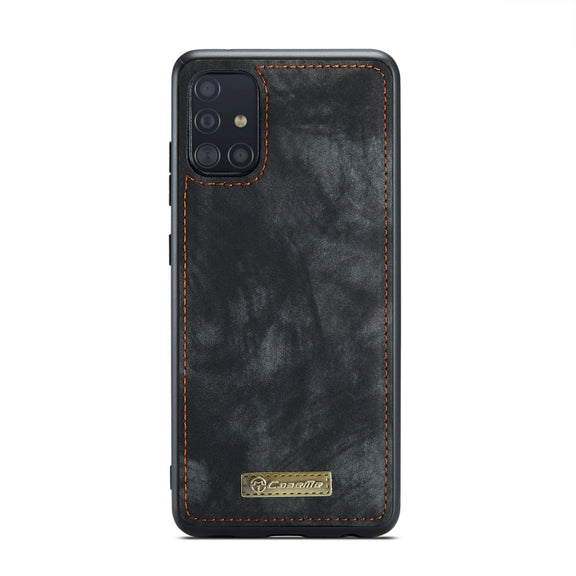 For Samsung Galaxy A51 CaseMe-008 Detachable Multifunctional Flip Leather Phone Case(Black)
