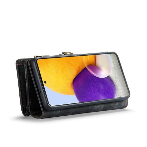 For Samsung Galaxy A51 CaseMe-008 Detachable Multifunctional Flip Leather Phone Case(Black)