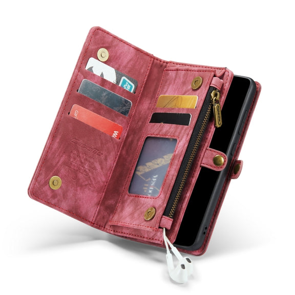 For Samsung Galaxy A51 CaseMe-008 Detachable Multifunctional Flip Leather Phone Case(Red)