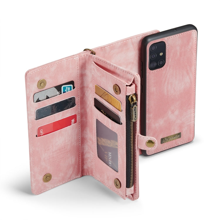 For Samsung Galaxy A51 CaseMe-008 Detachable Multifunctional Flip Leather Phone Case(Pink) - free shipping - PMC Jewellery - Order now!