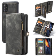 For Galaxy A71 CaseMe Detachable Multifunctional Horizontal Flip Leather Case, with Card Slot & Holder & Zipper Wallet & Photo Frame(Black)