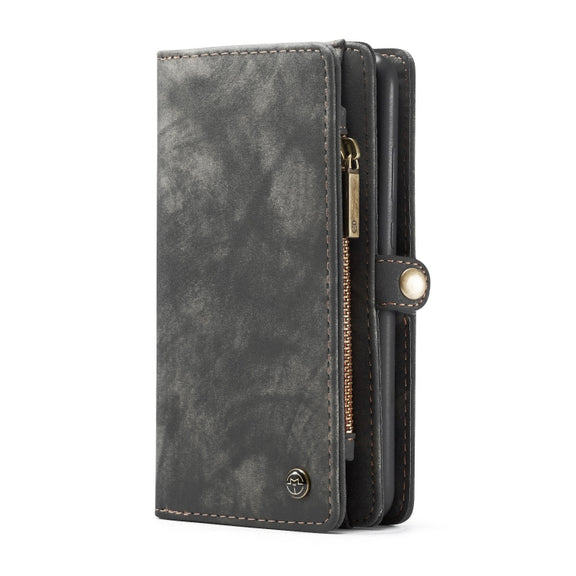 For Galaxy A71 CaseMe Detachable Multifunctional Horizontal Flip Leather Case, with Card Slot & Holder & Zipper Wallet & Photo Frame(Black)