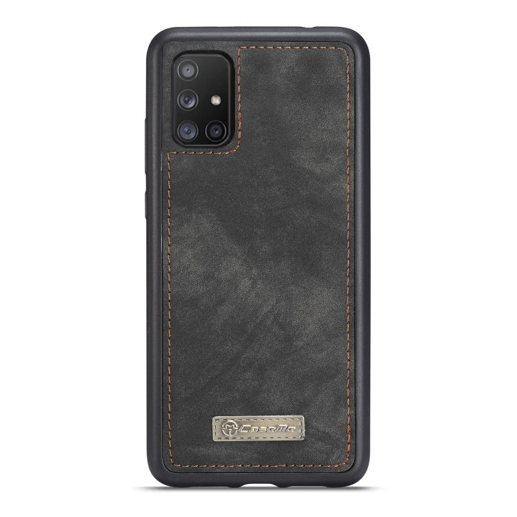 For Galaxy A71 CaseMe Detachable Multifunctional Horizontal Flip Leather Case, with Card Slot & Holder & Zipper Wallet & Photo Frame(Black)
