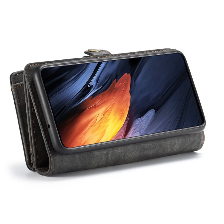 For Galaxy A71 CaseMe Detachable Multifunctional Horizontal Flip Leather Case, with Card Slot & Holder & Zipper Wallet & Photo Frame(Black)