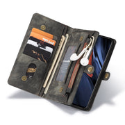 For Galaxy A71 CaseMe Detachable Multifunctional Horizontal Flip Leather Case, with Card Slot & Holder & Zipper Wallet & Photo Frame(Black)