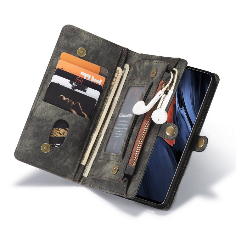 For Galaxy A71 CaseMe Detachable Multifunctional Horizontal Flip Leather Case, with Card Slot & Holder & Zipper Wallet & Photo Frame(Black)