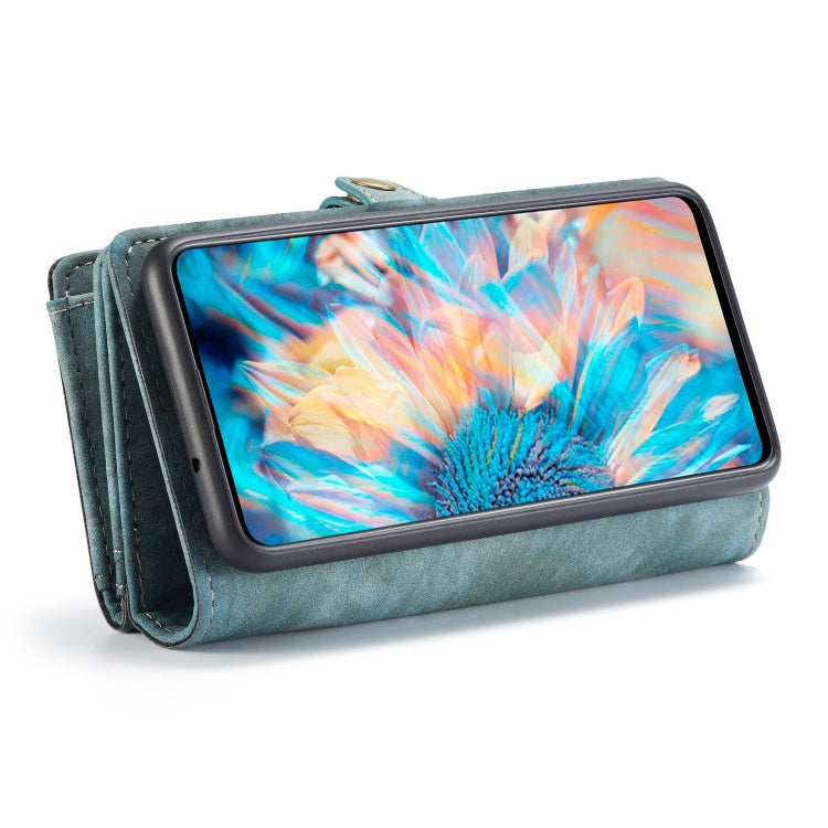 For Galaxy A71 CaseMe Detachable Multifunctional Horizontal Flip Leather Case, with Card Slot & Holder & Zipper Wallet & Photo Frame(Blue)