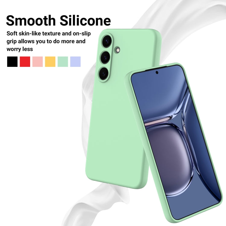 For Samsung Galaxy S25+ 5G Color Liquid Silicone Phone Case(Green)