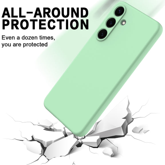 For Samsung Galaxy S25+ 5G Color Liquid Silicone Phone Case(Green)