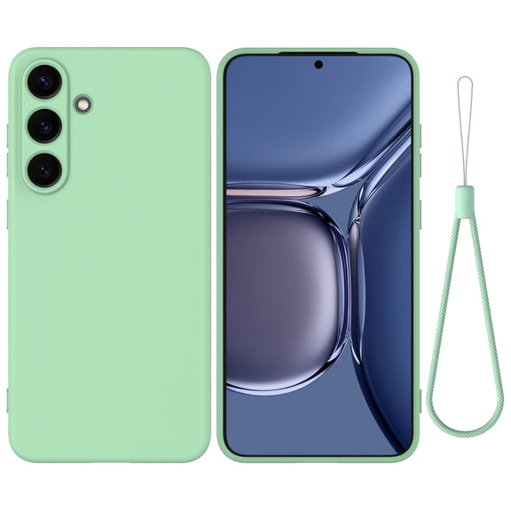 For Samsung Galaxy S25+ 5G Color Liquid Silicone Phone Case(Green)