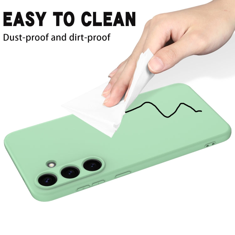 For Samsung Galaxy S25+ 5G Color Liquid Silicone Phone Case(Green)