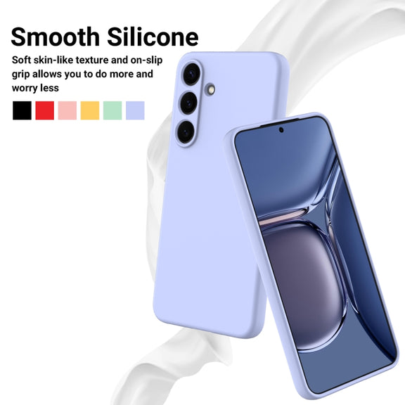 For Samsung Galaxy S25+ 5G Color Liquid Silicone Phone Case(Purple)