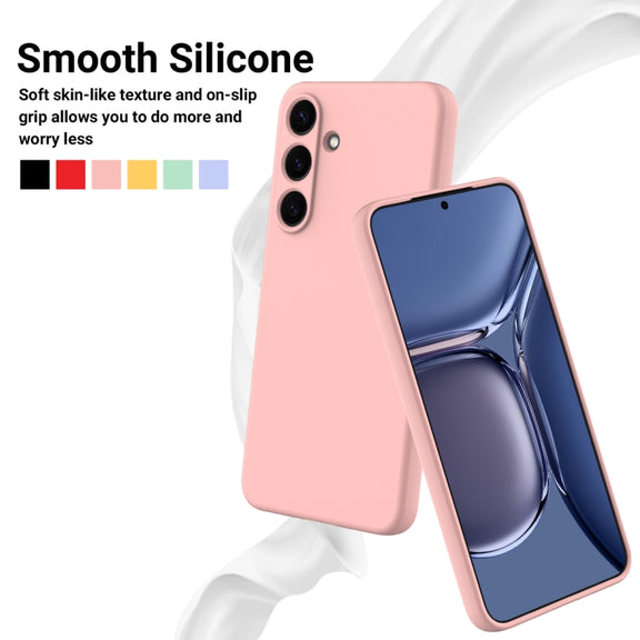 For Samsung Galaxy S25+ 5G Color Liquid Silicone Phone Case(Pink)