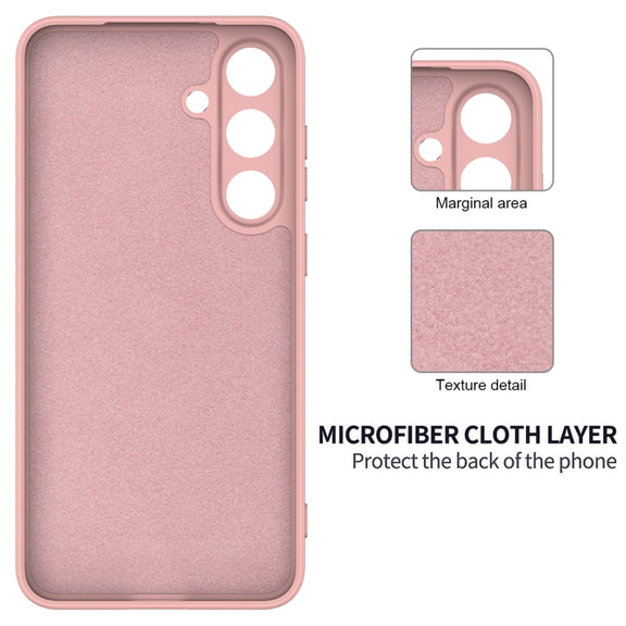 For Samsung Galaxy S25+ 5G Color Liquid Silicone Phone Case(Pink)