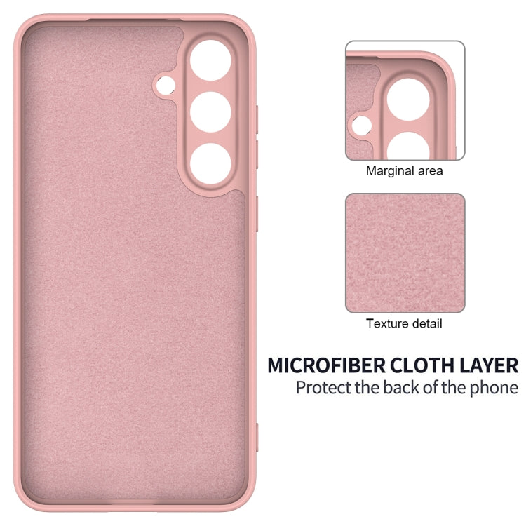 For Samsung Galaxy S25+ 5G Color Liquid Silicone Phone Case(Pink)
