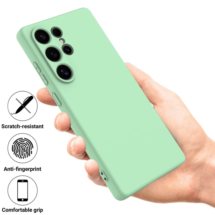 For Samsung Galaxy S25 Ultra Color Liquid Silicone Phone Case(Green)